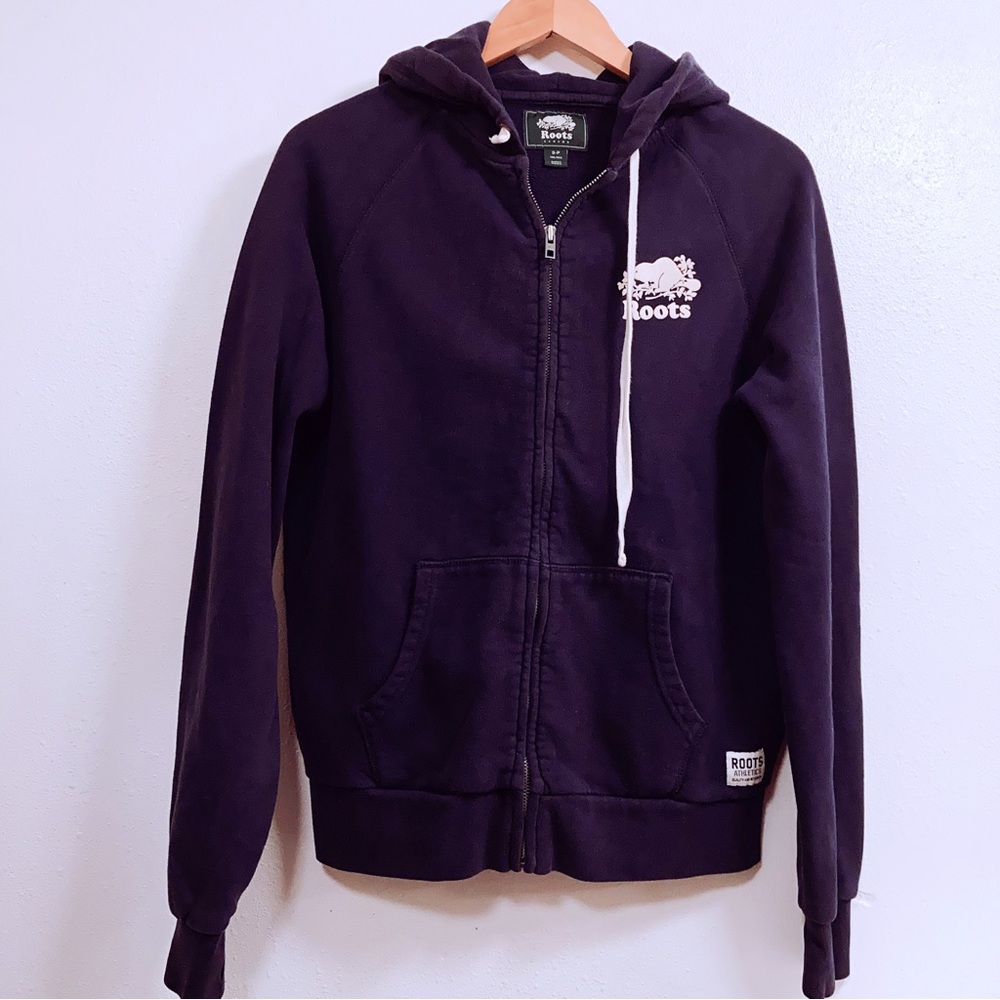 Roots Zip Up Hoodie Sweater S Canadian Brand